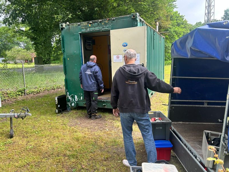 Foto vom Umzug des Containers